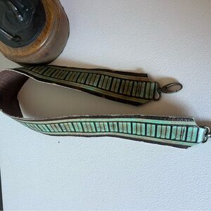 Handcrafted Green and Brown Purse Strap